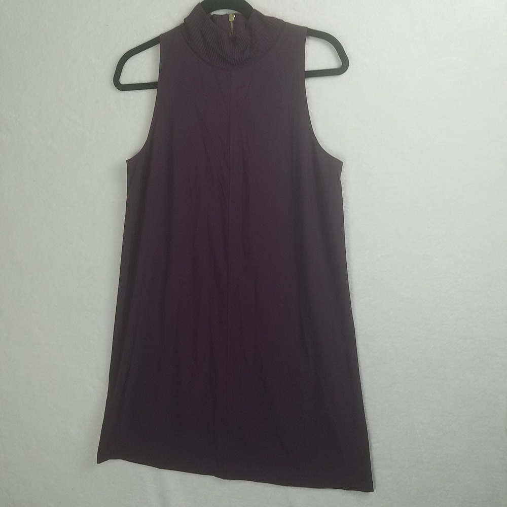 Athleta Shift Dress Womens Small Purple Excellent Mock Neck Sleeveless 350973-01
